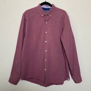 Van Heusen‎ Redish Slim Fit Button down Mens Large Long Sleeve Polished Workwear